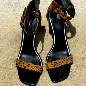 leopard sandals with heel